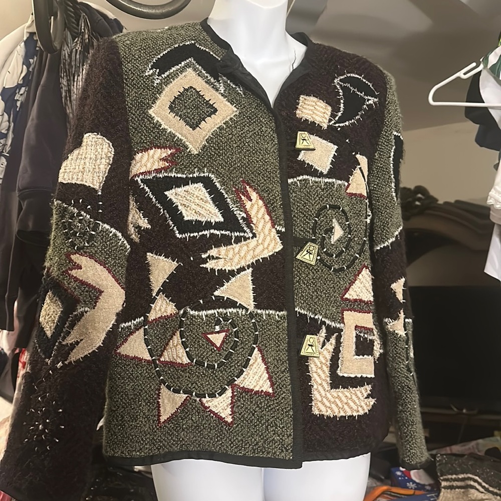 S P FREE DEFECT ALEX KIM VINTAGE LINED WAIST JACKET PATCHWORK